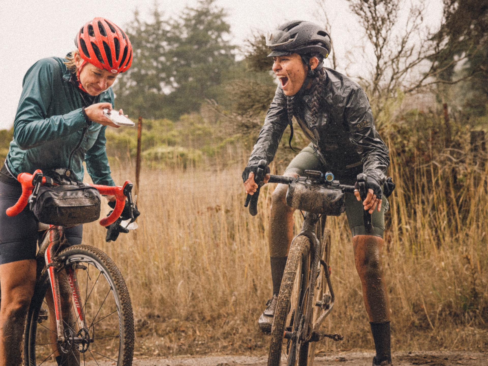 Cyclists on Rapha Prestige route