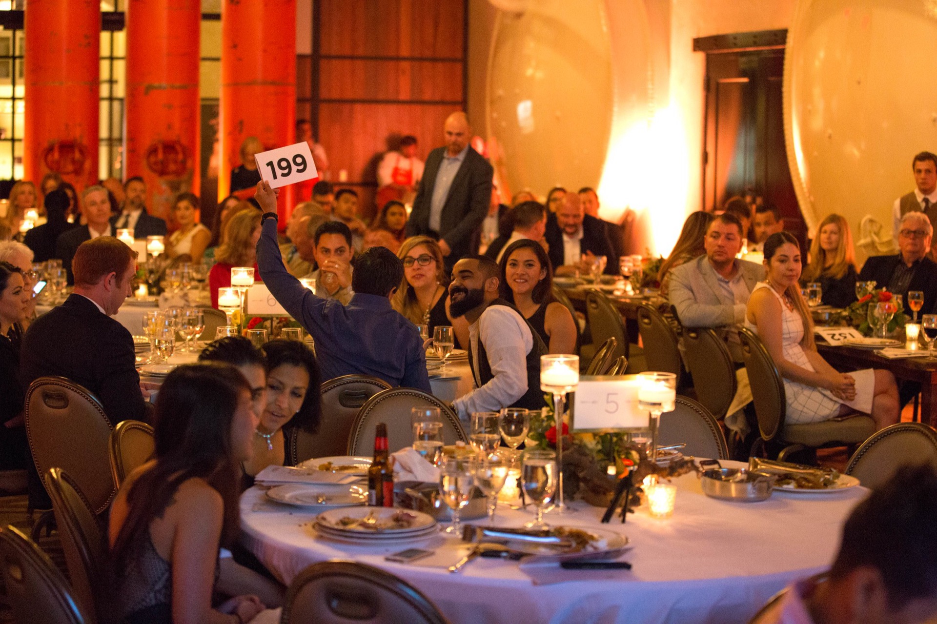 Fundraising dinner detail